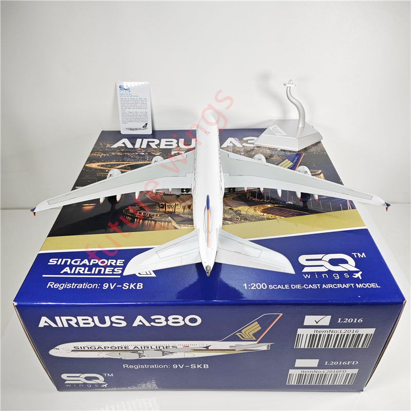 1:200 SQ Wings L2016 Singapore Airlines Airbus A380 9V-SKB Aircraft Model