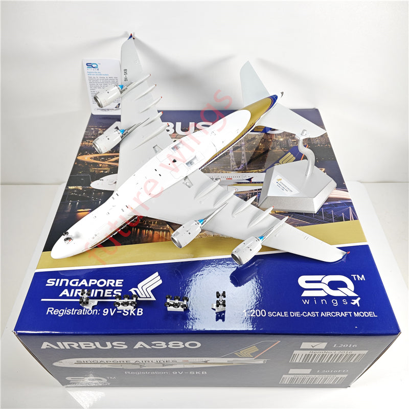 1:200 SQ Wings L2016 Singapore Airlines Airbus A380 9V-SKB Aircraft Model