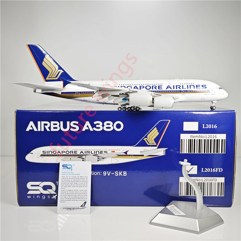 1:200 SQ Wings L2016 Singapore Airlines Airbus A380 9V-SKB Aircraft Model