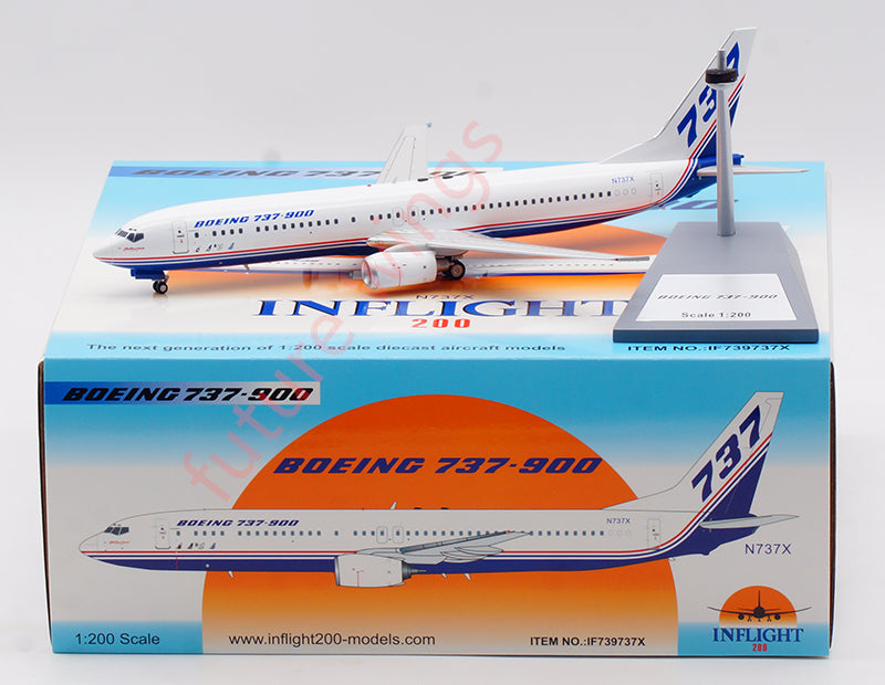 1:200 InFlight200 Boeing House Color B737-900 N737X Aircraft Model With Stand