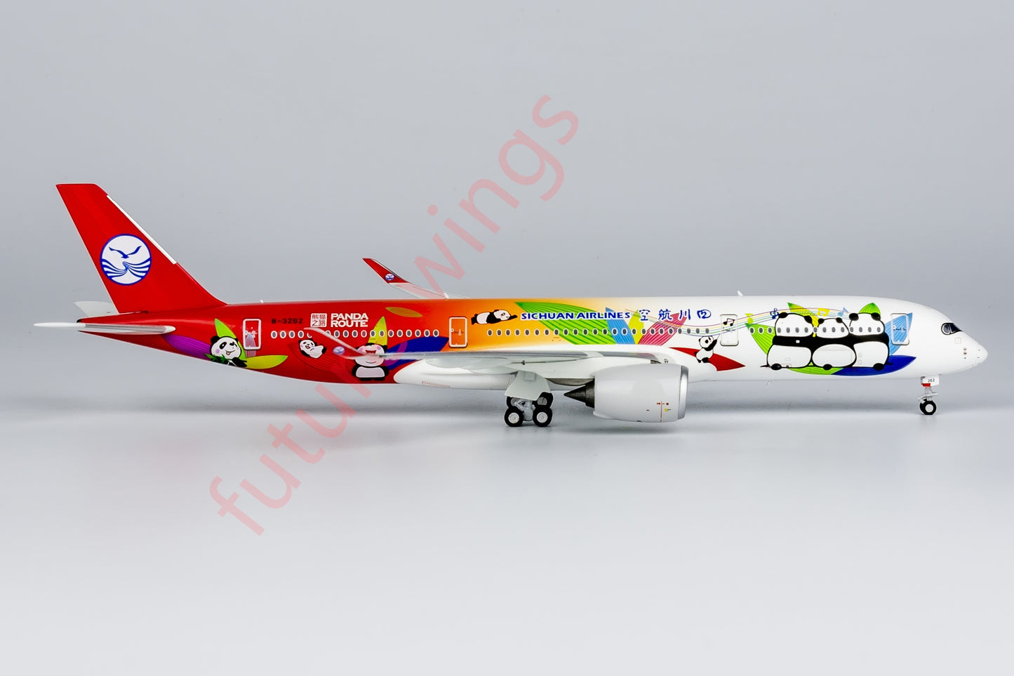 1:400 NG Models NG39081 SiChuan Airlines Airbus A350-900 B-32G2 Aircraft Model+Free Tractor