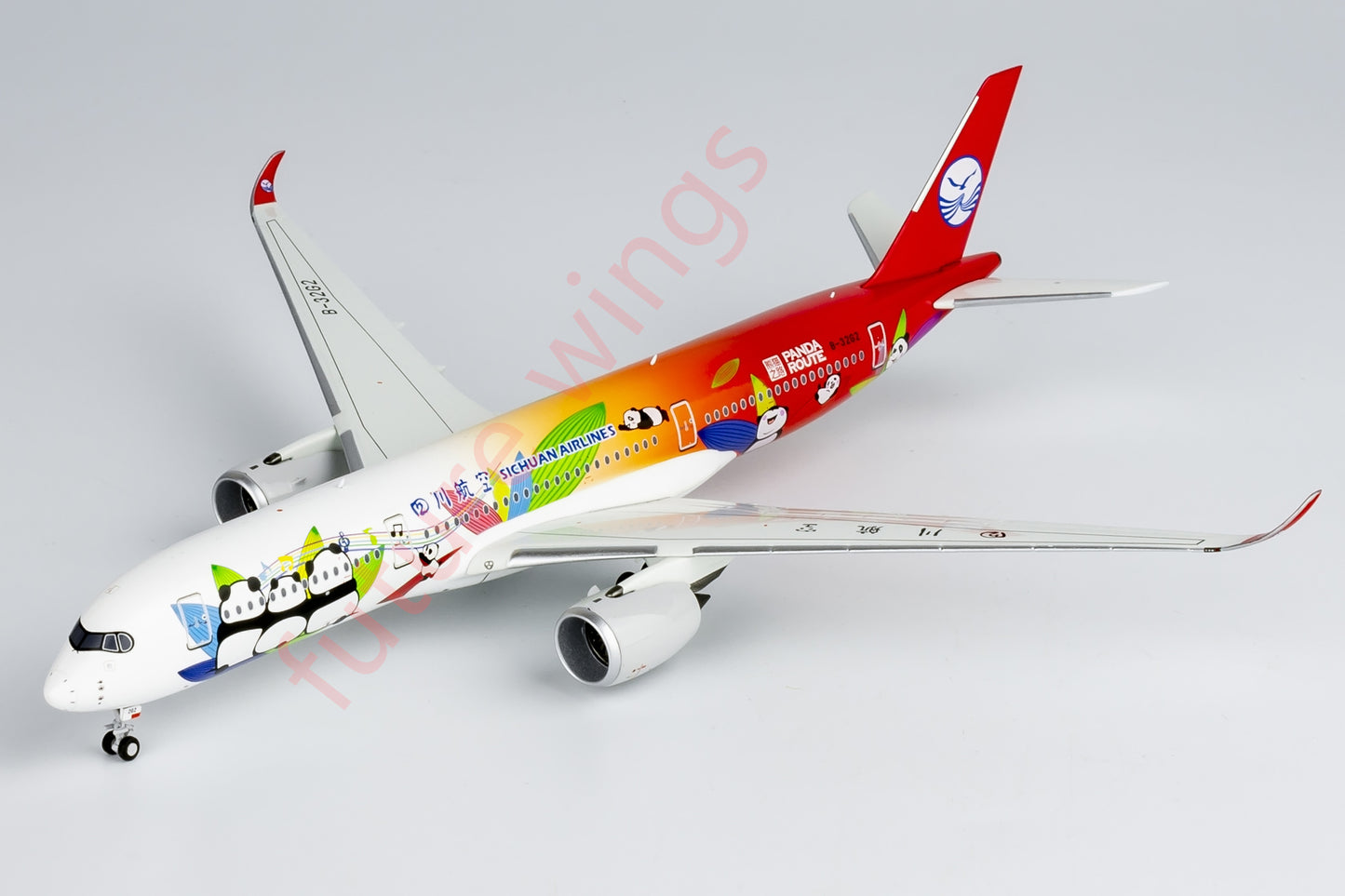 1:400 NG Models NG39081 SiChuan Airlines Airbus A350-900 B-32G2 Aircraft Model+Free Tractor