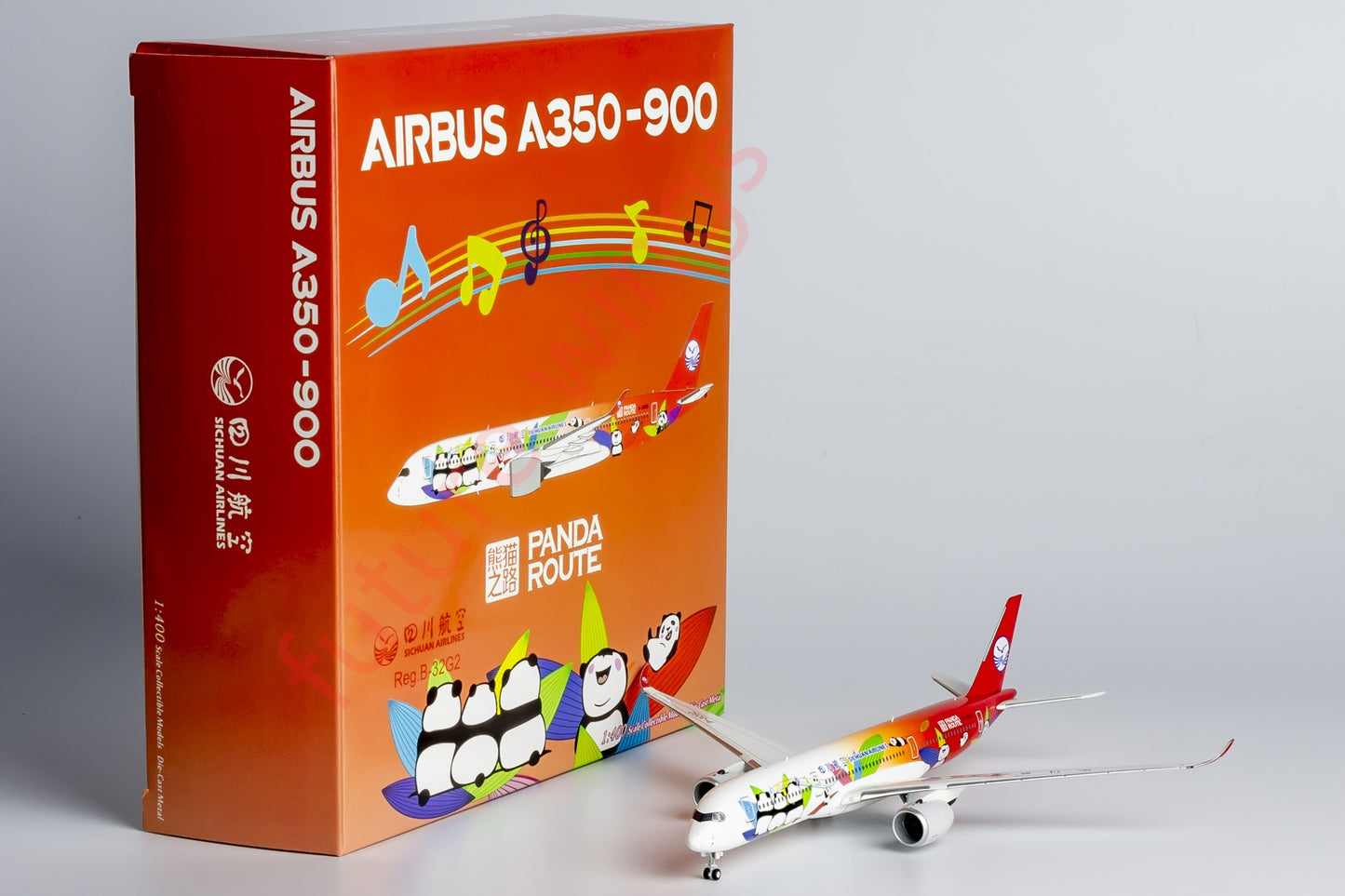 1:400 NG Models NG39081 SiChuan Airlines Airbus A350-900 B-32G2 Aircraft Model+Free Tractor