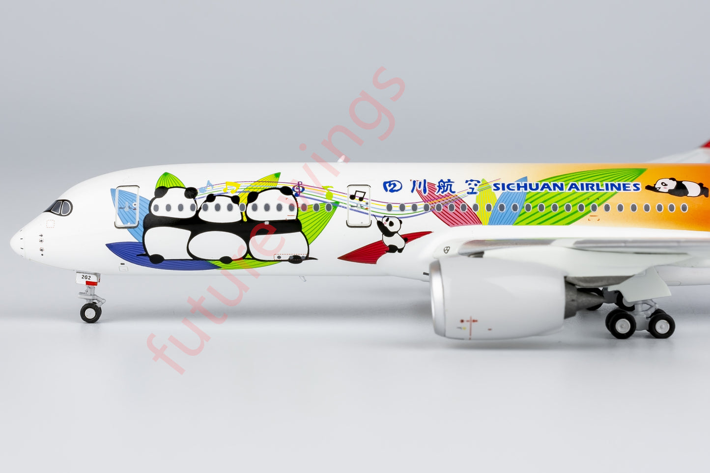 1:400 NG Models NG39081 SiChuan Airlines Airbus A350-900 B-32G2 Aircraft Model+Free Tractor