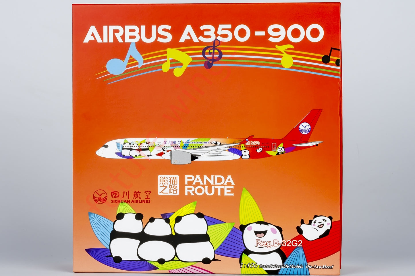 1:400 NG Models NG39059 SiChuan Airlines Airbus A350-900 B-32G2 "luxury package" Aircraft Model+Free Tractor