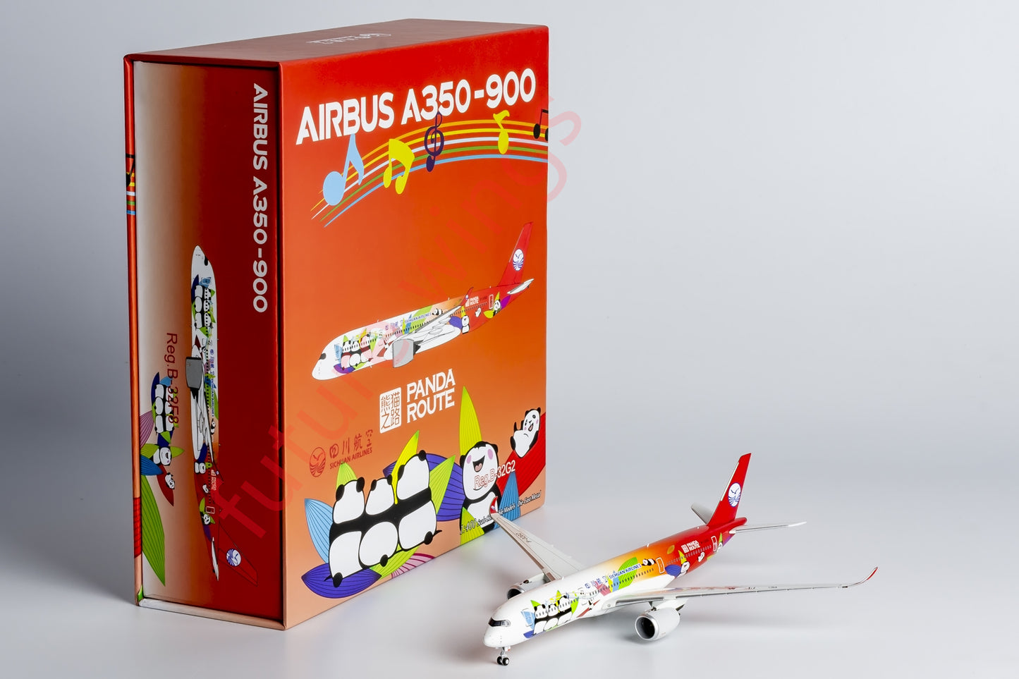 1:400 NG Models NG39059 SiChuan Airlines Airbus A350-900 B-32G2 "luxury package" Aircraft Model+Free Tractor