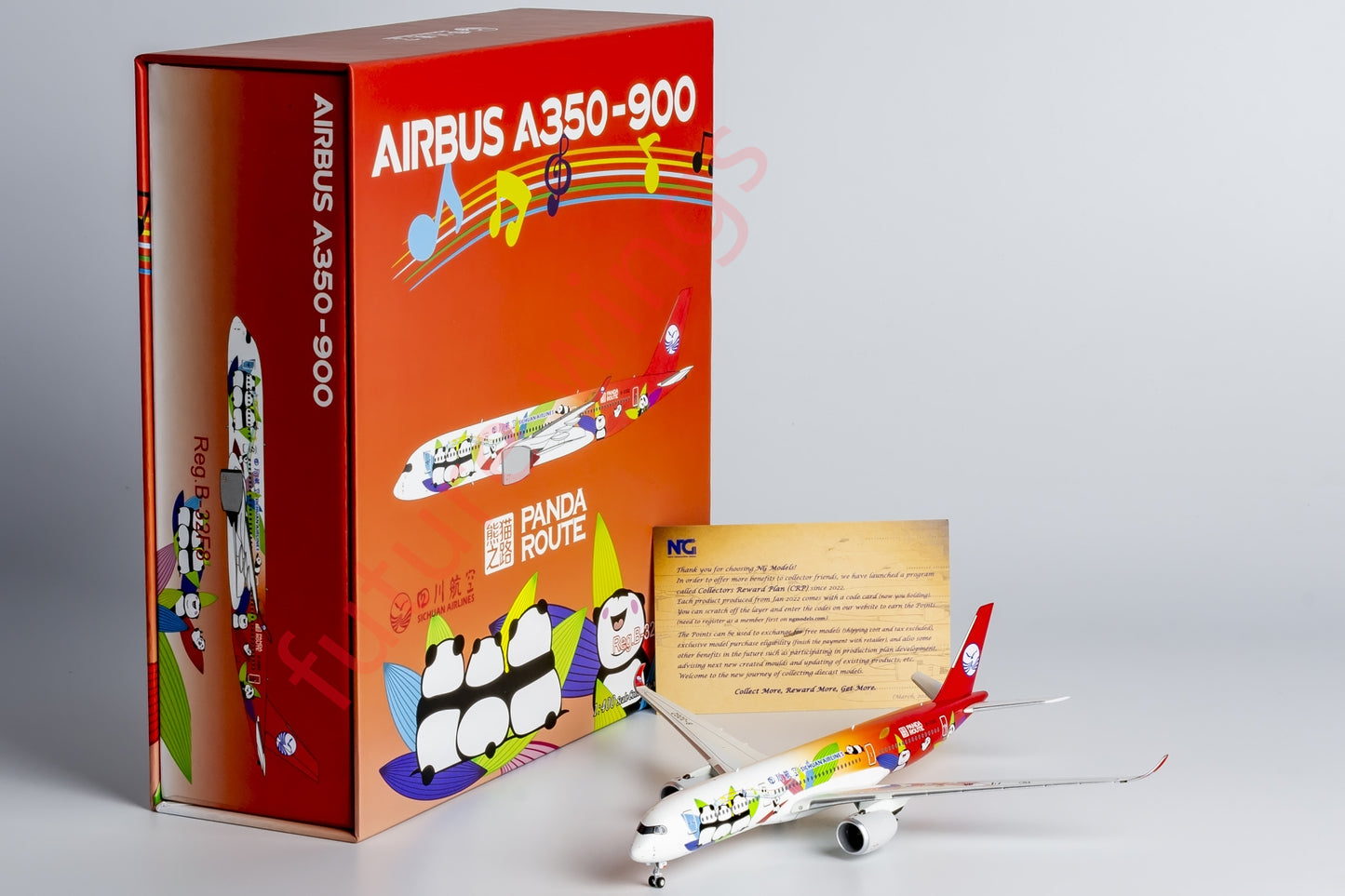 1:400 NG Models NG39059 SiChuan Airlines Airbus A350-900 B-32G2 "luxury package" Aircraft Model+Free Tractor