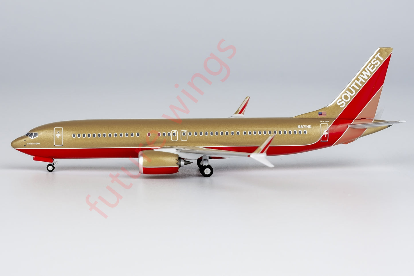 1:400 NG Lite SWA002 SouthWest Airlines B737 MAX8 N871HK Aircraft Model+Free Tractor