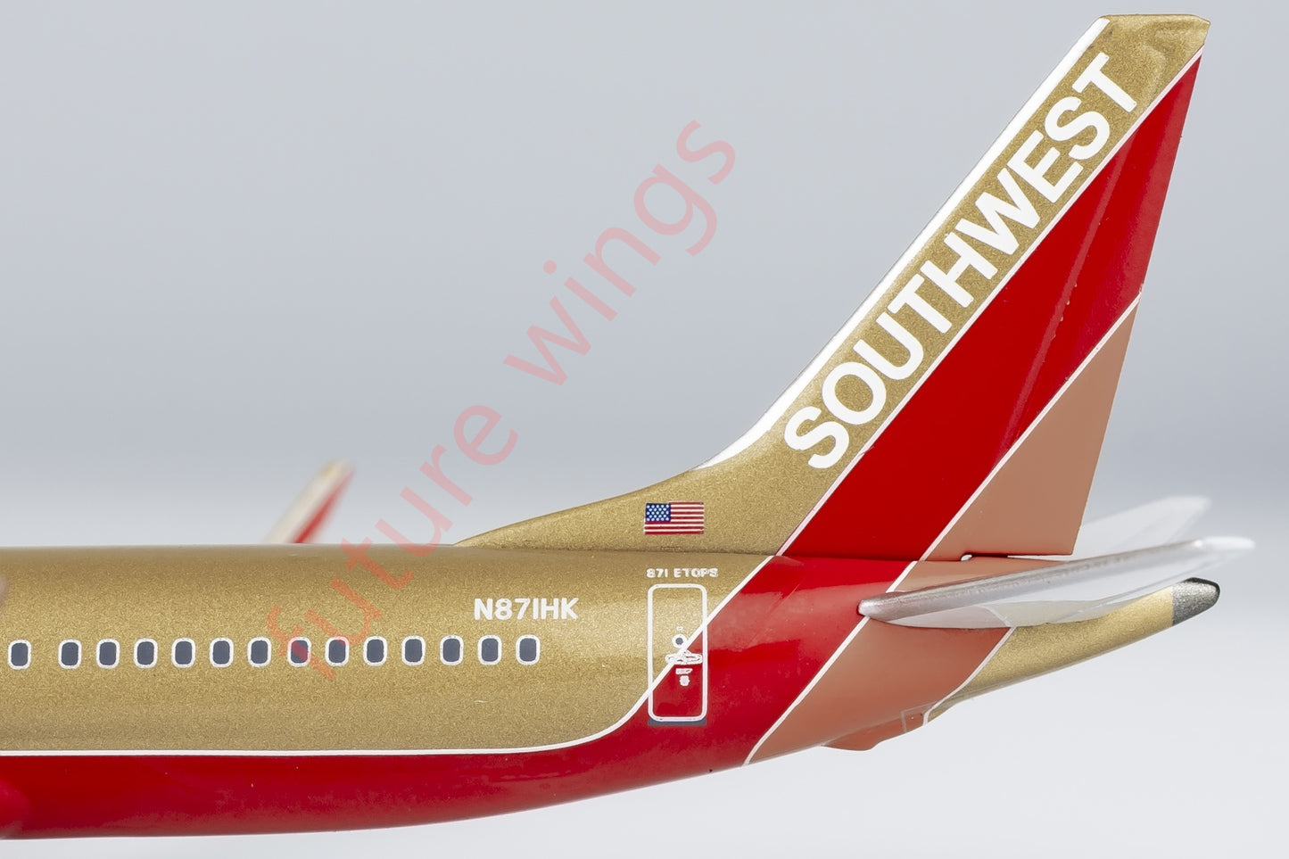 1:400 NG Lite SWA002 SouthWest Airlines B737 MAX8 N871HK Aircraft Model+Free Tractor