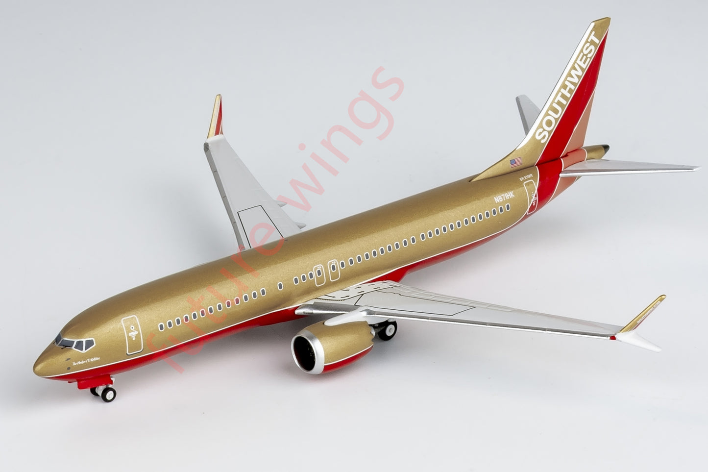 1:400 NG Lite SWA002 SouthWest Airlines B737 MAX8 N871HK Aircraft Model+Free Tractor