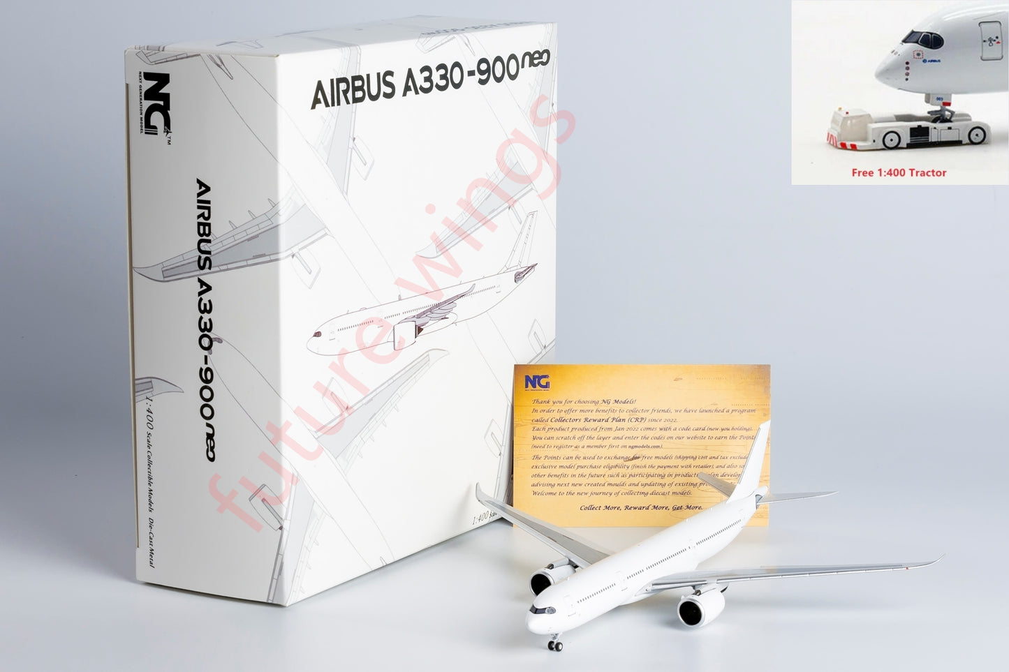 1:400 NG Models NG68000 Airbus A330-900neo Blank Aircraft Model+Free Tractor