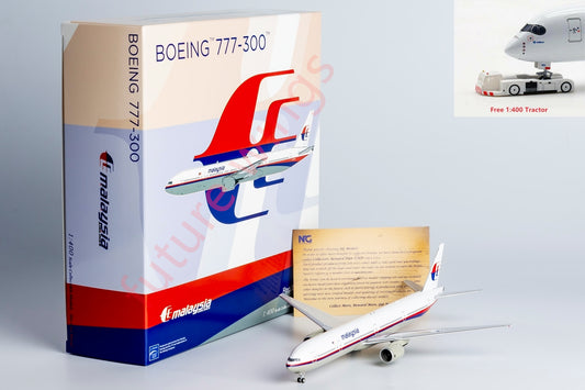 1:400 NG Models NG73045 Malaysia Airlines Boeing 777-300 9M-MSA Aircraft Model+Free Tractor