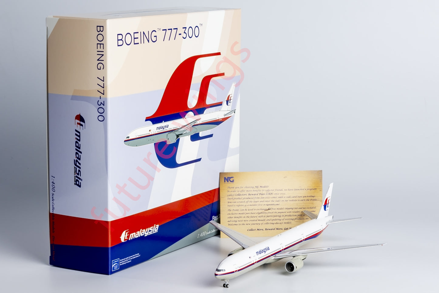 1:400 NG Models NG73045 Malaysia Airlines Boeing 777-300 9M-MSA Aircraft Model+Free Tractor