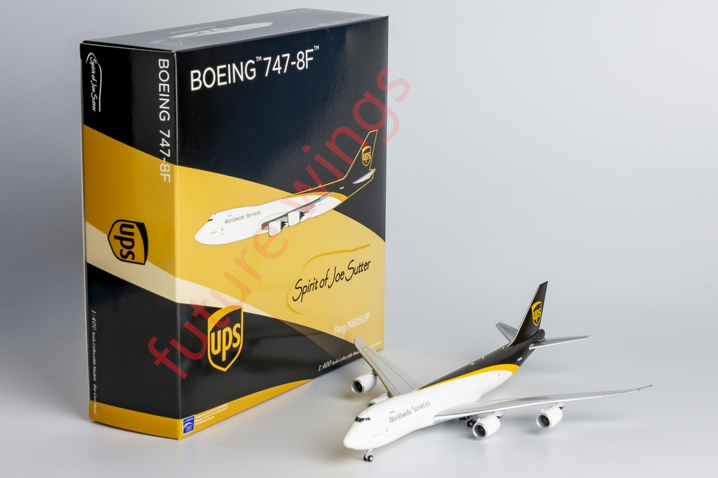 1:400 NG Models NG78026 UPS Boeing 747-8F N605UP Aircraft Model+Free Tractor