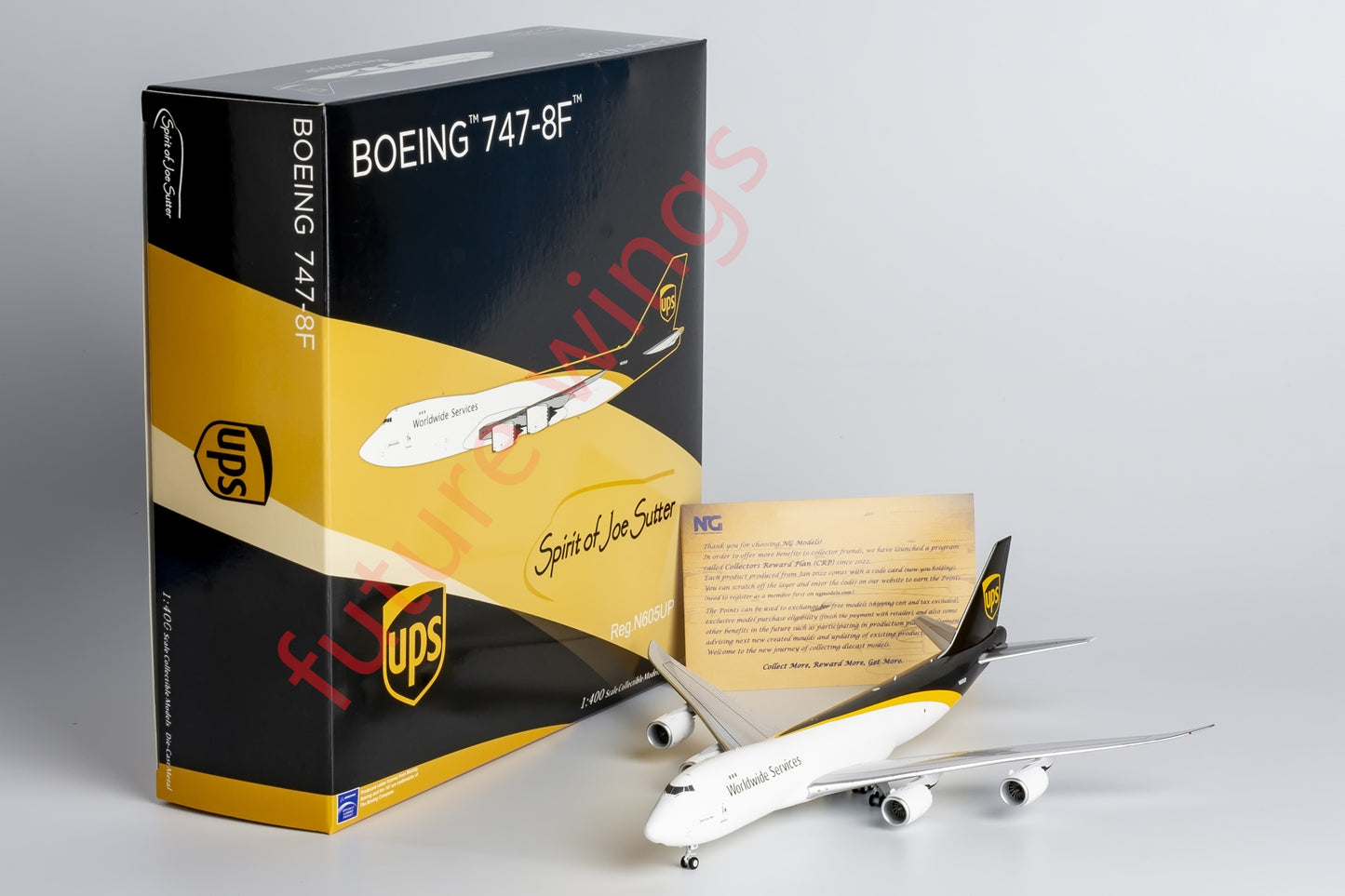 1:400 NG Models NG78026 UPS Boeing 747-8F N605UP Aircraft Model+Free Tractor