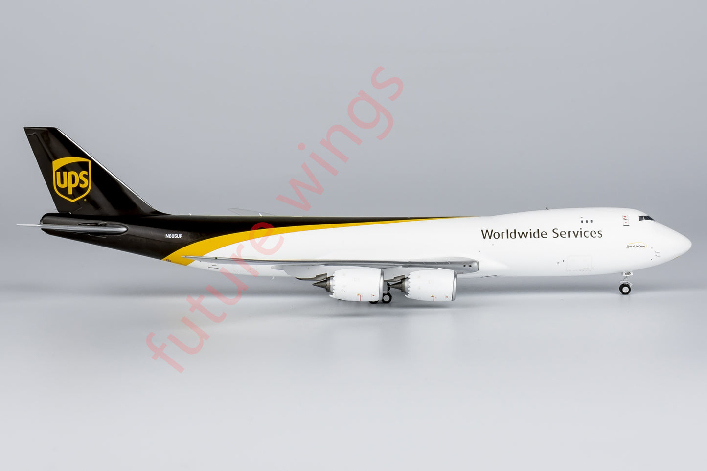 1:400 NG Models NG78026 UPS Boeing 747-8F N605UP Aircraft Model+Free Tractor