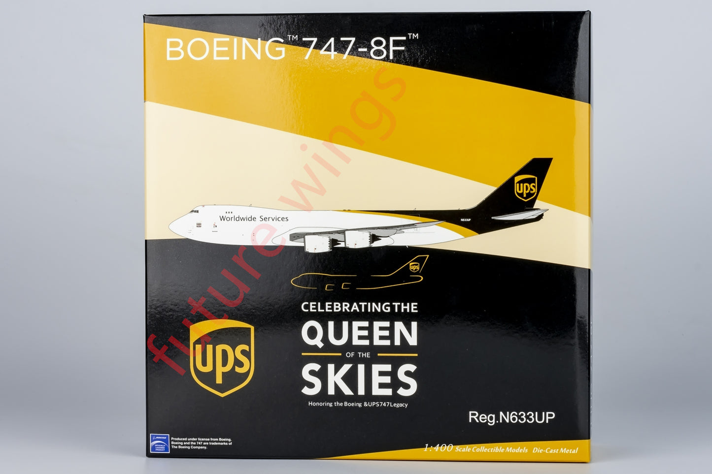 1:400 NG Models NG78025 UPS Boeing 747-8F N633UP Aircraft Model+Free Tractor