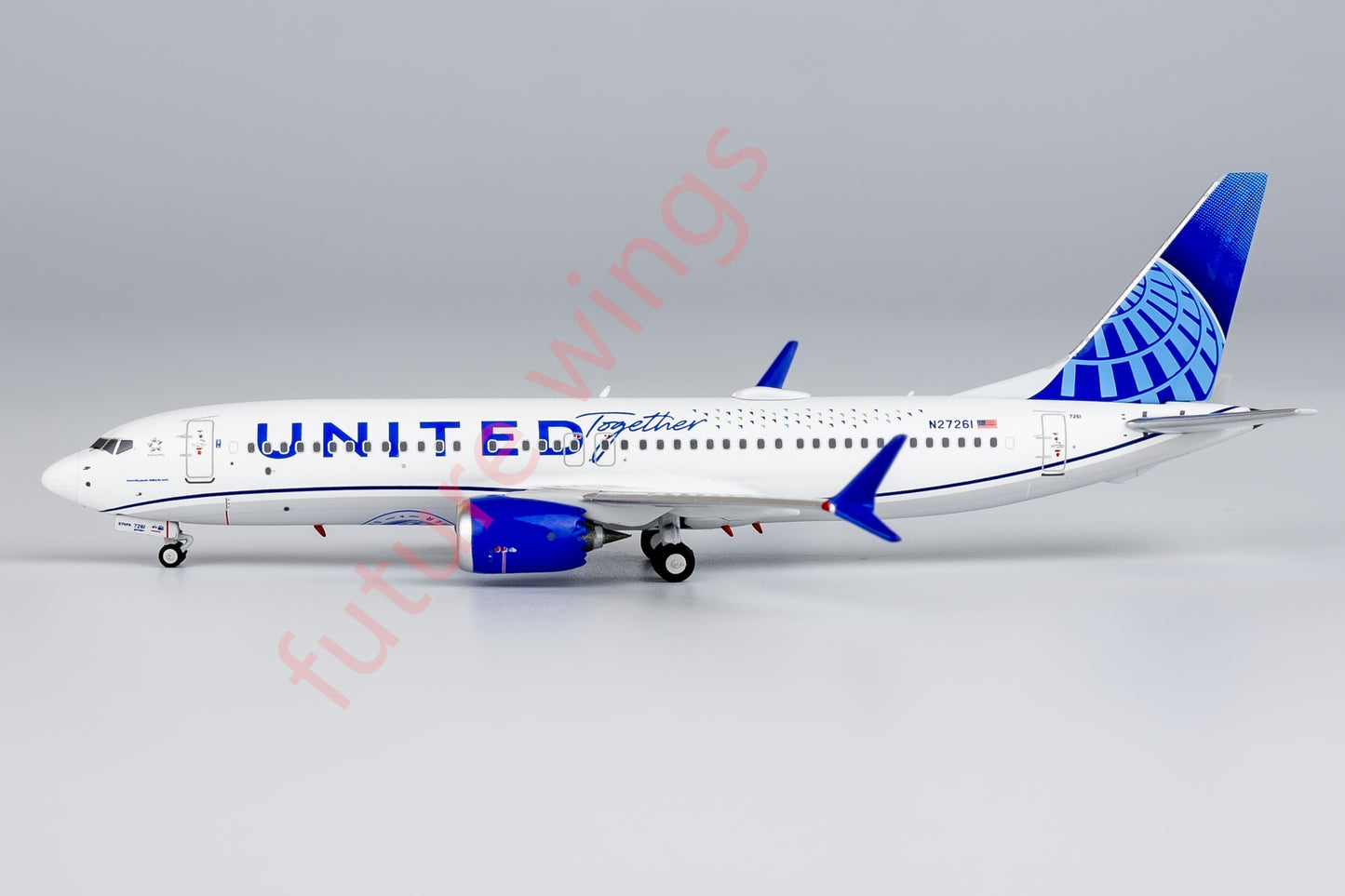 1:400 NG Models NG88040 United Airlines B737 MAX8 N27261 "together' Aircraft Model+Free Tractor