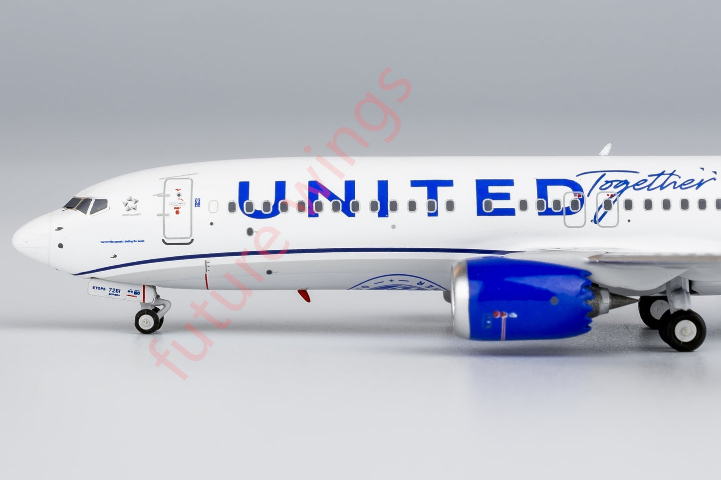 1:400 NG Models NG88040 United Airlines B737 MAX8 N27261 "together' Aircraft Model+Free Tractor