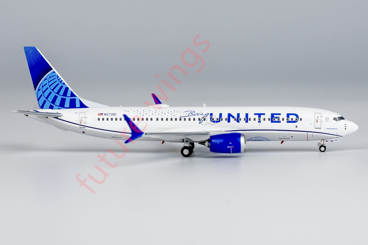 1:400 NG Models NG88040 United Airlines B737 MAX8 N27261 "together' Aircraft Model+Free Tractor