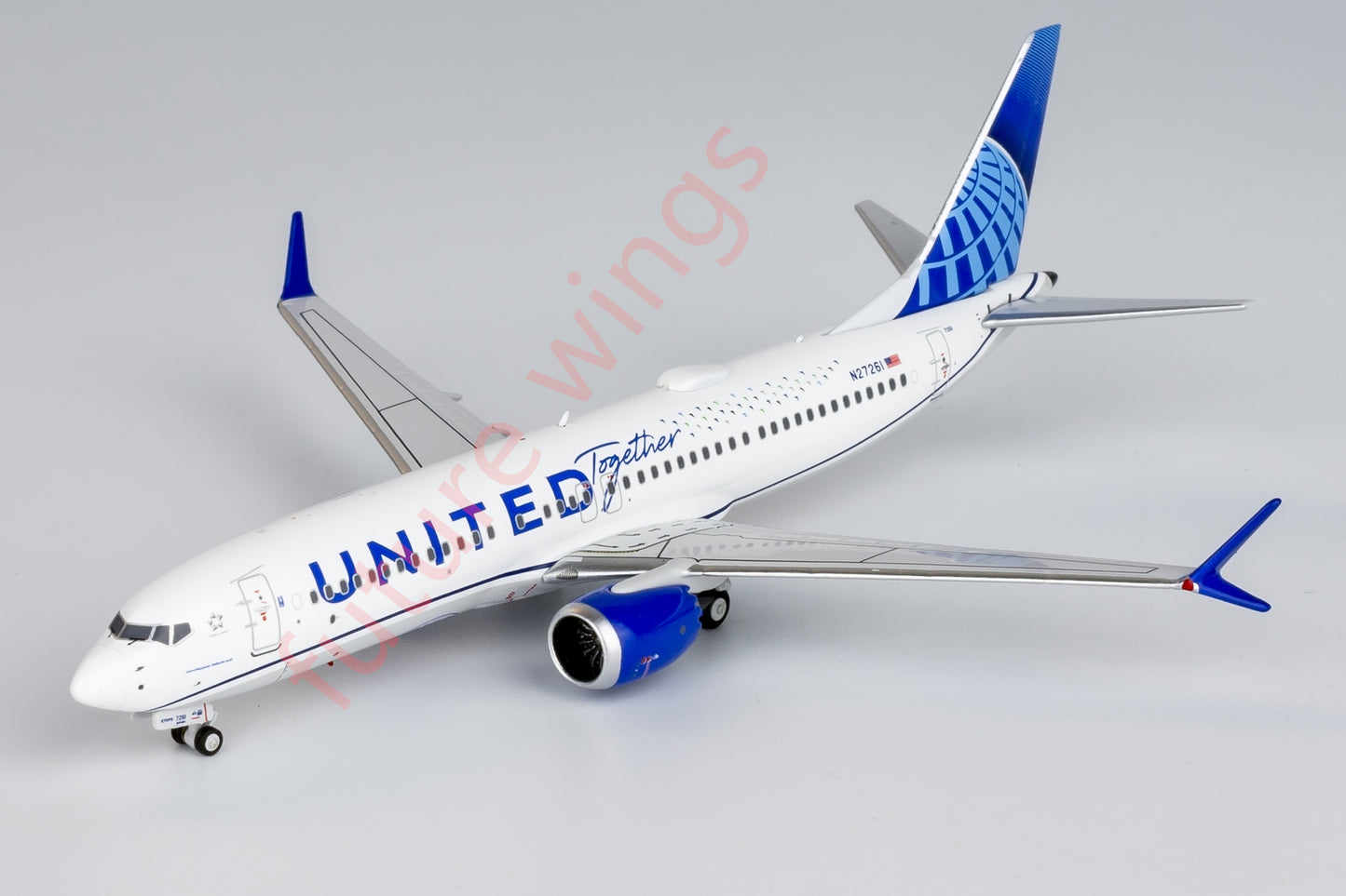 1:400 NG Models NG88040 United Airlines B737 MAX8 N27261 "together' Aircraft Model+Free Tractor