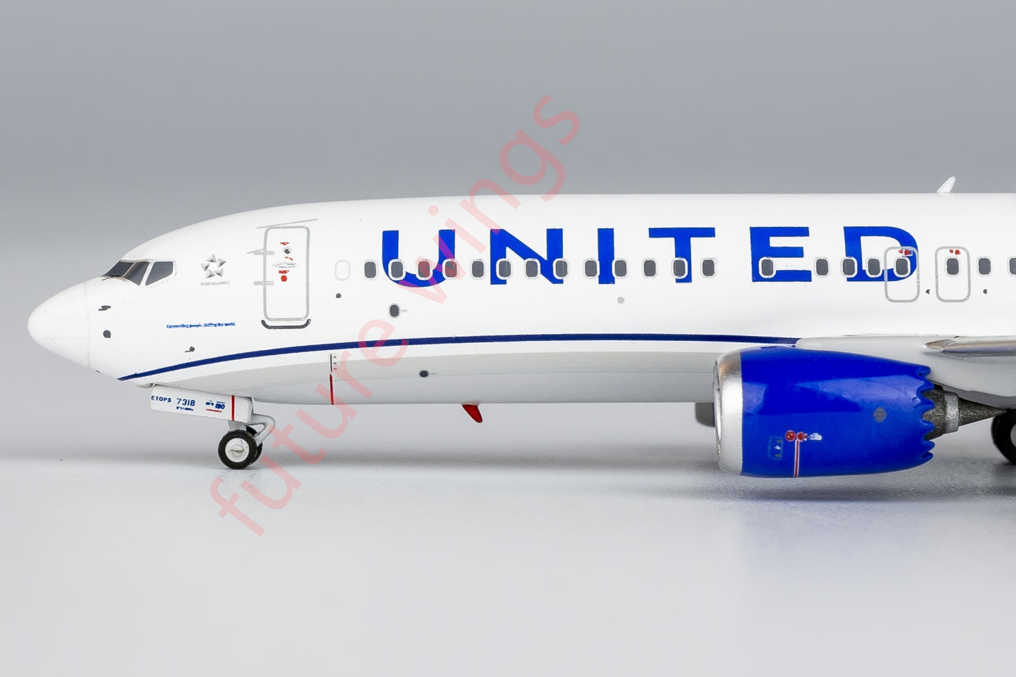 1:400 NG Models NG88037 United Airlines B737 MAX8 N37318 Aircraft Model+Free Tractor