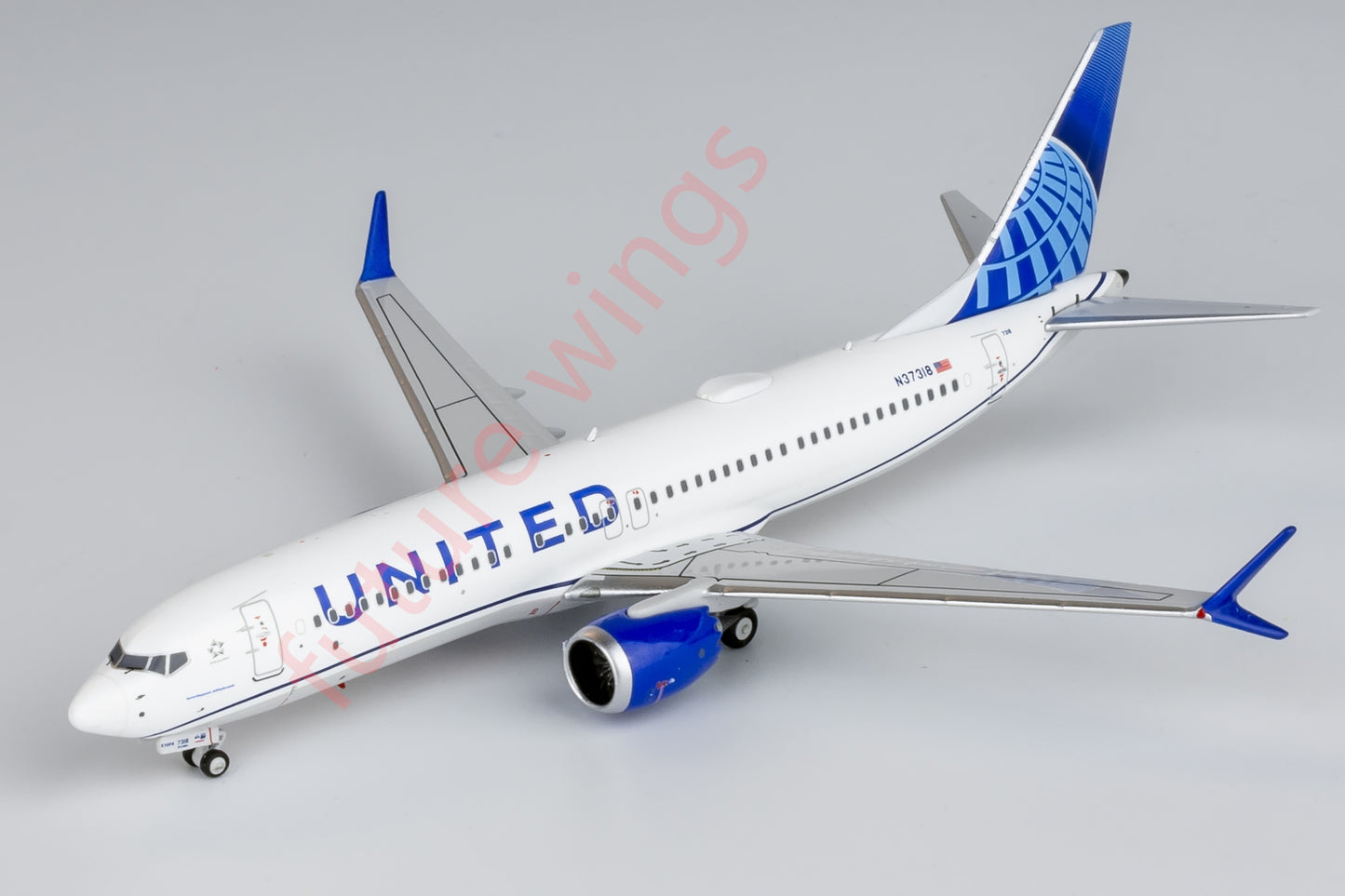 1:400 NG Models NG88037 United Airlines B737 MAX8 N37318 Aircraft Model+Free Tractor