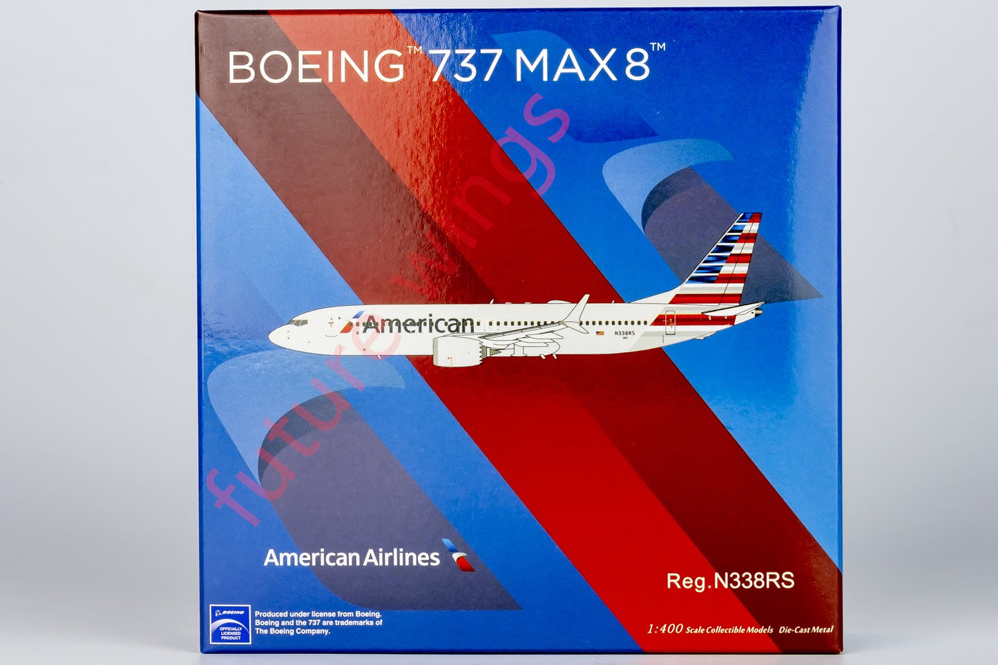 1:400 NG Models NG88033 American Airlines B737 MAX8 N338RS Aircraft Model+Free Tractor