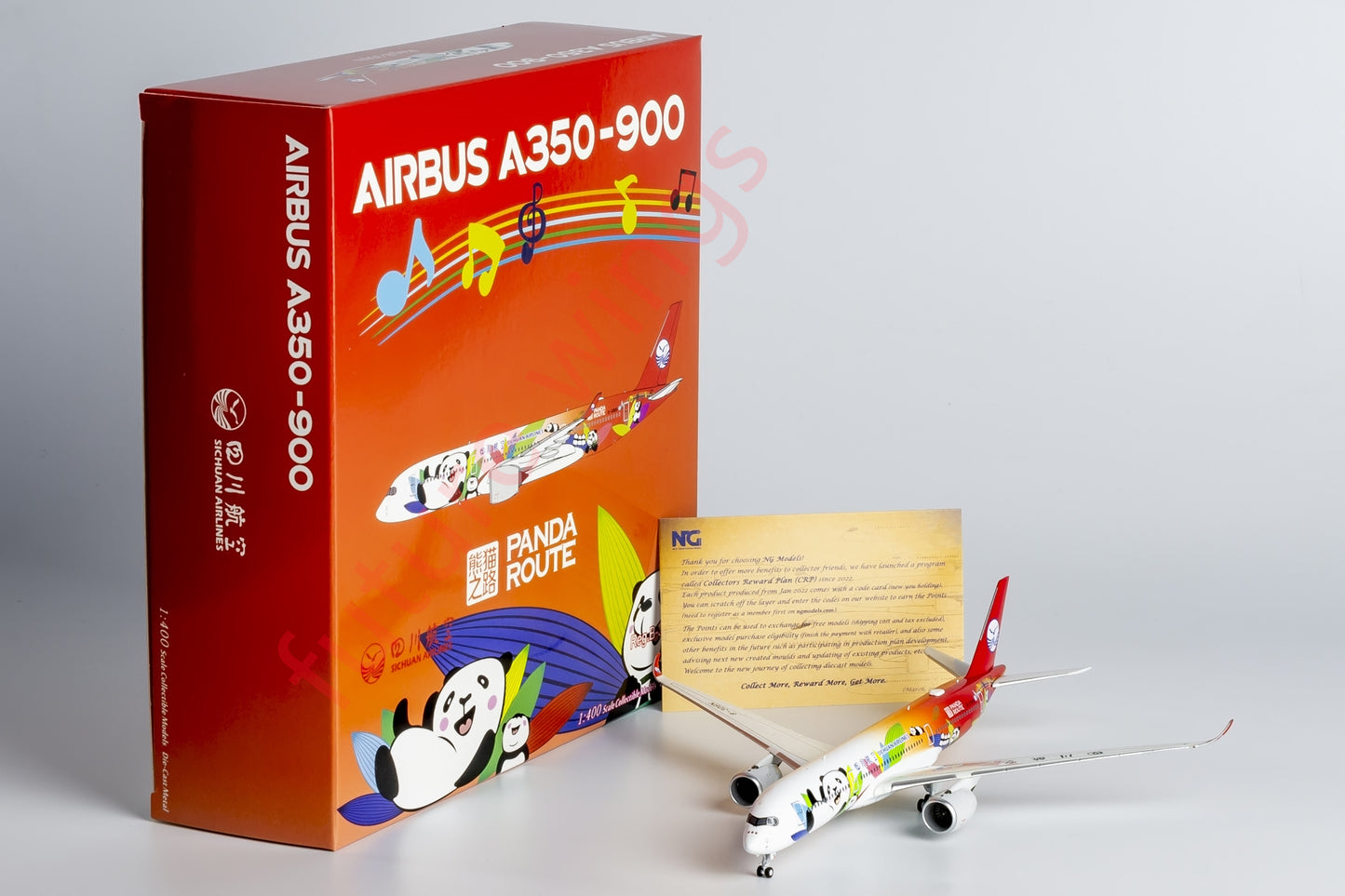 1:400 NG Models NG39080 SiChuan Airlines A350-900 B-306N Aircraft Model+Free Tractor