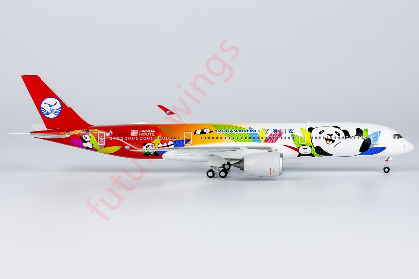 1:400 NG Models NG39080 SiChuan Airlines A350-900 B-306N Aircraft Model+Free Tractor