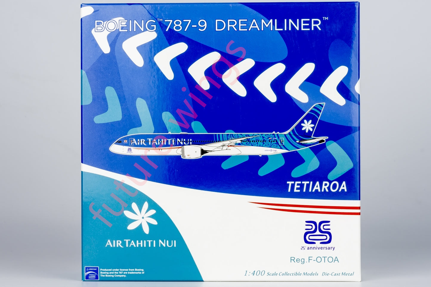 1:400 NG Models NG55125 Air Tahiti Nui B787-9 F-OVAA "25years" Aircraft Model+Free Tractor