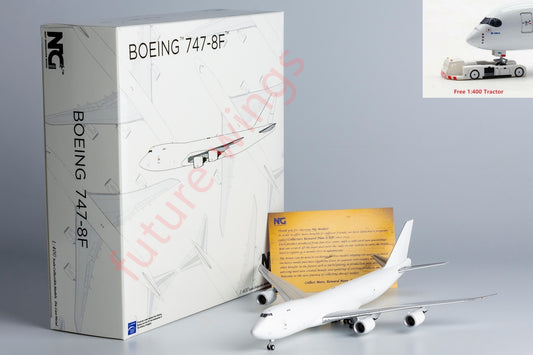 1:400 NG Models NG78008 Boeing B747-8F Blank Aircraft Model+Free Tractor