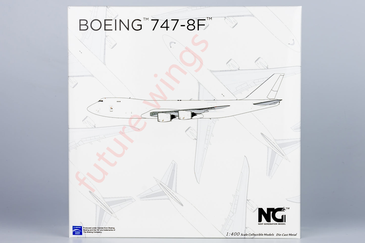 1:400 NG Models NG78008 Boeing B747-8F Blank Aircraft Model+Free Tractor