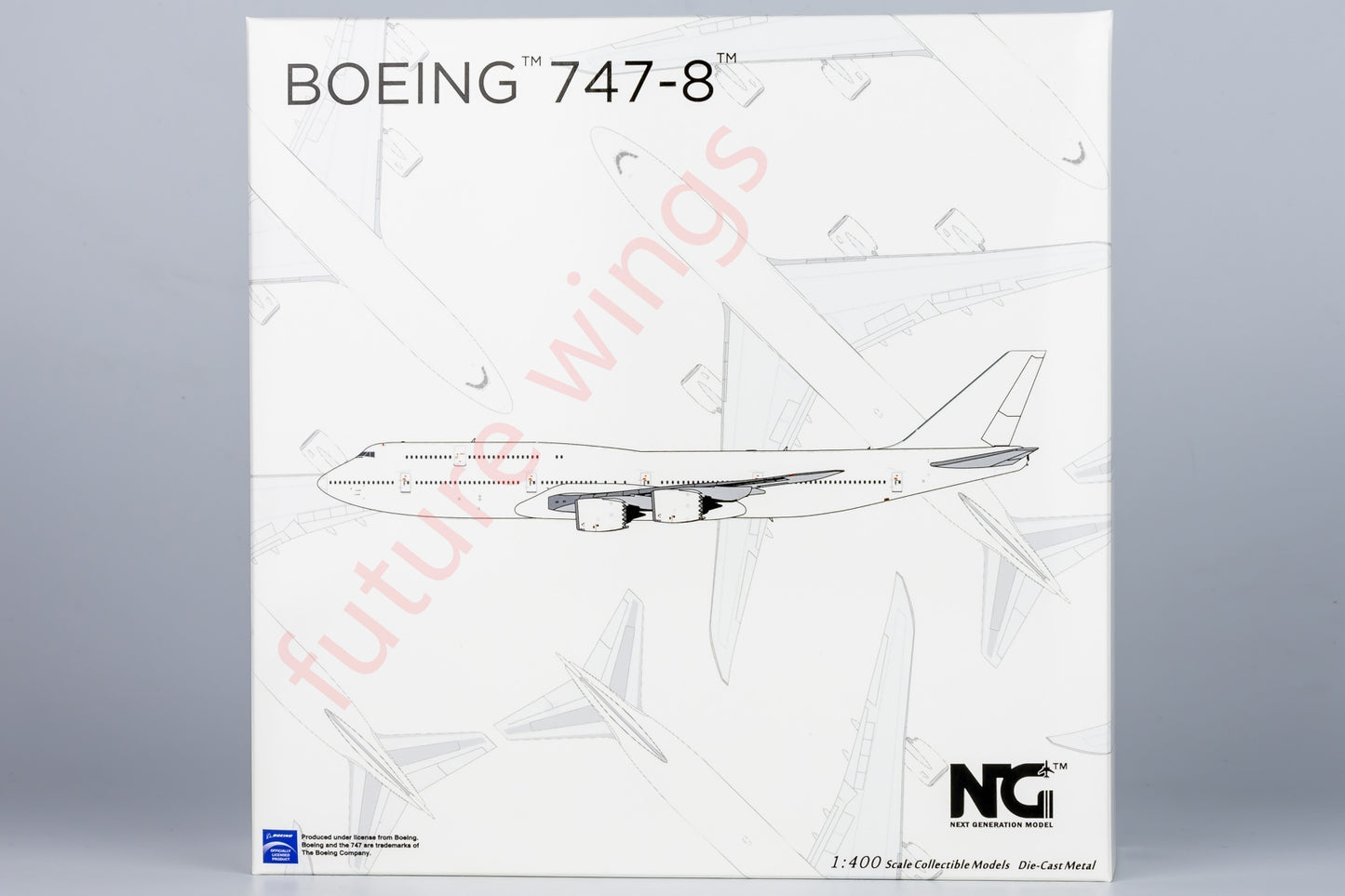 1:400 NG Models NG78007 Boeing B747-8 Blank Aircraft Model+Free Tractor