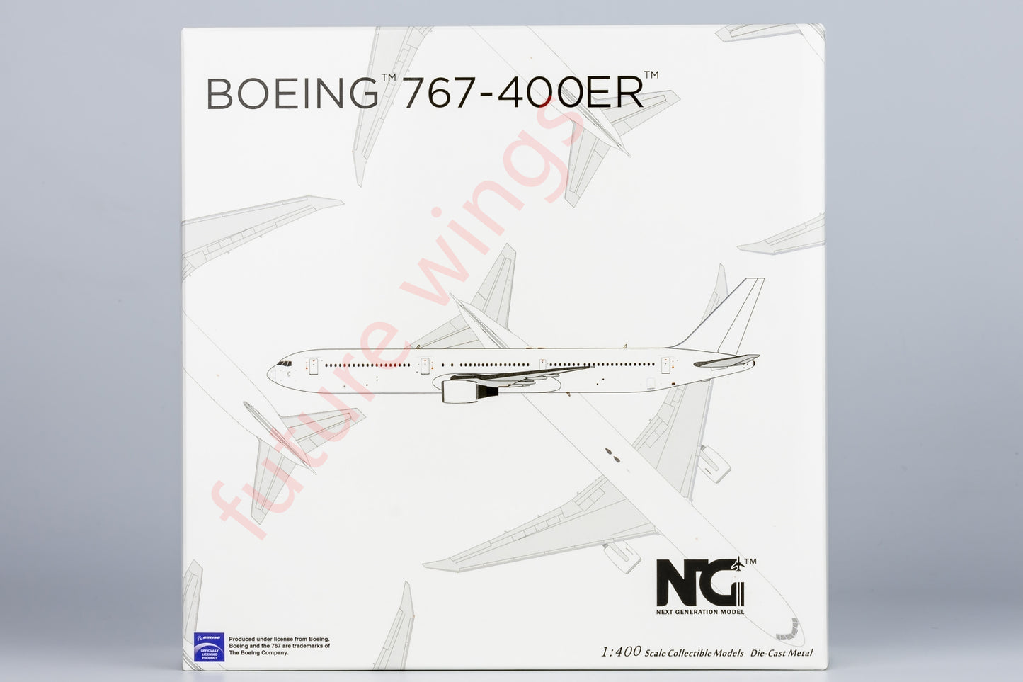 1:400 NG Models NG18000 Boeing B767-400ER Blank Aircraft Model+Free Tractor