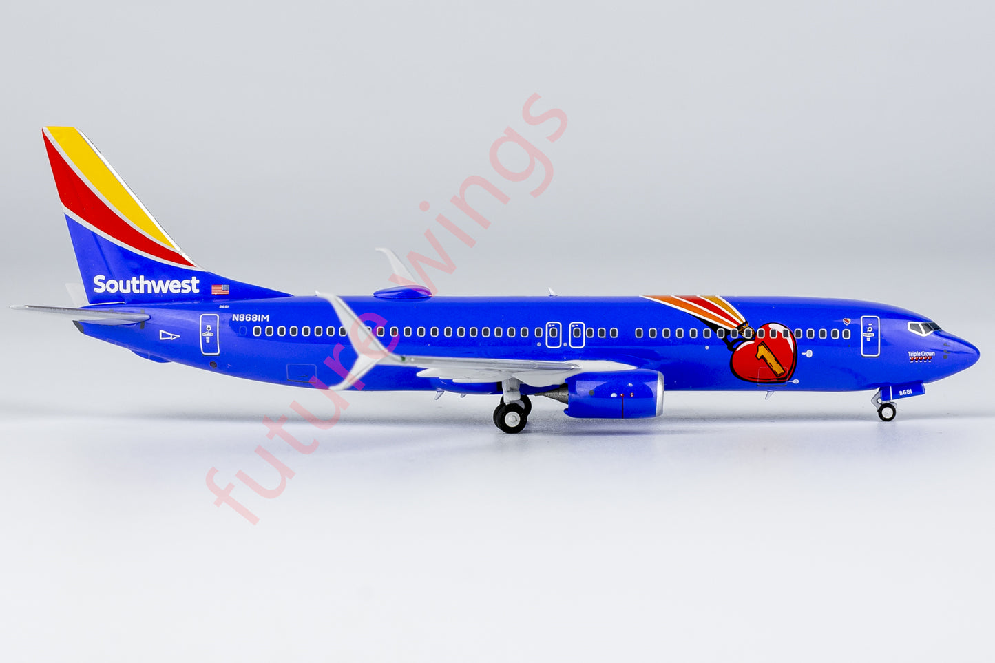 1:400 NG Models NG58238 SouthWest B737-800/w N8681M Aircraft Model+Free Tractor