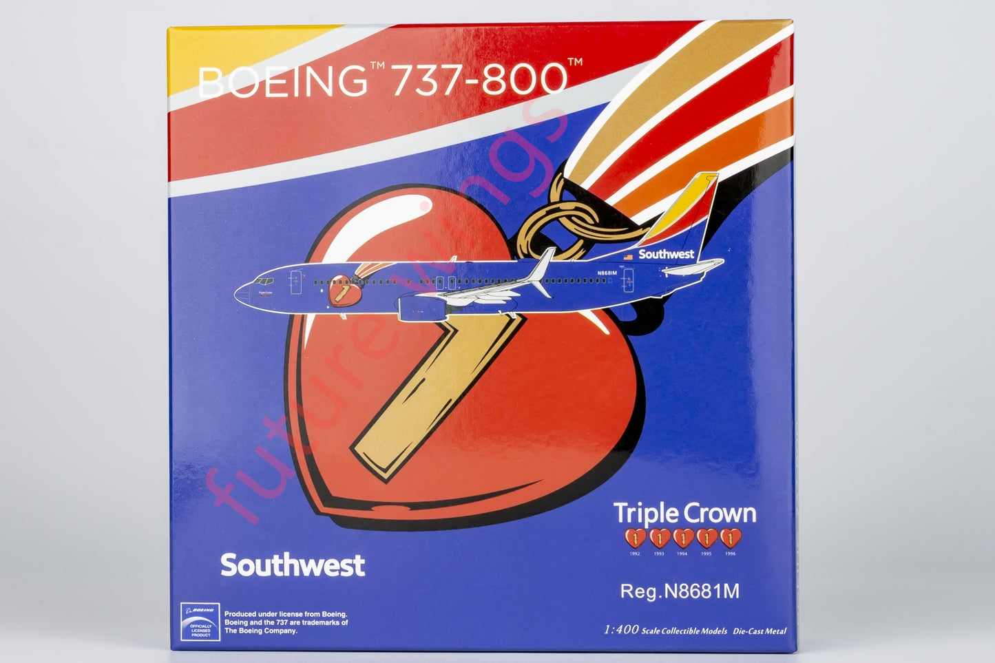 1:400 NG Models NG58238 SouthWest B737-800/w N8681M Aircraft Model+Free Tractor