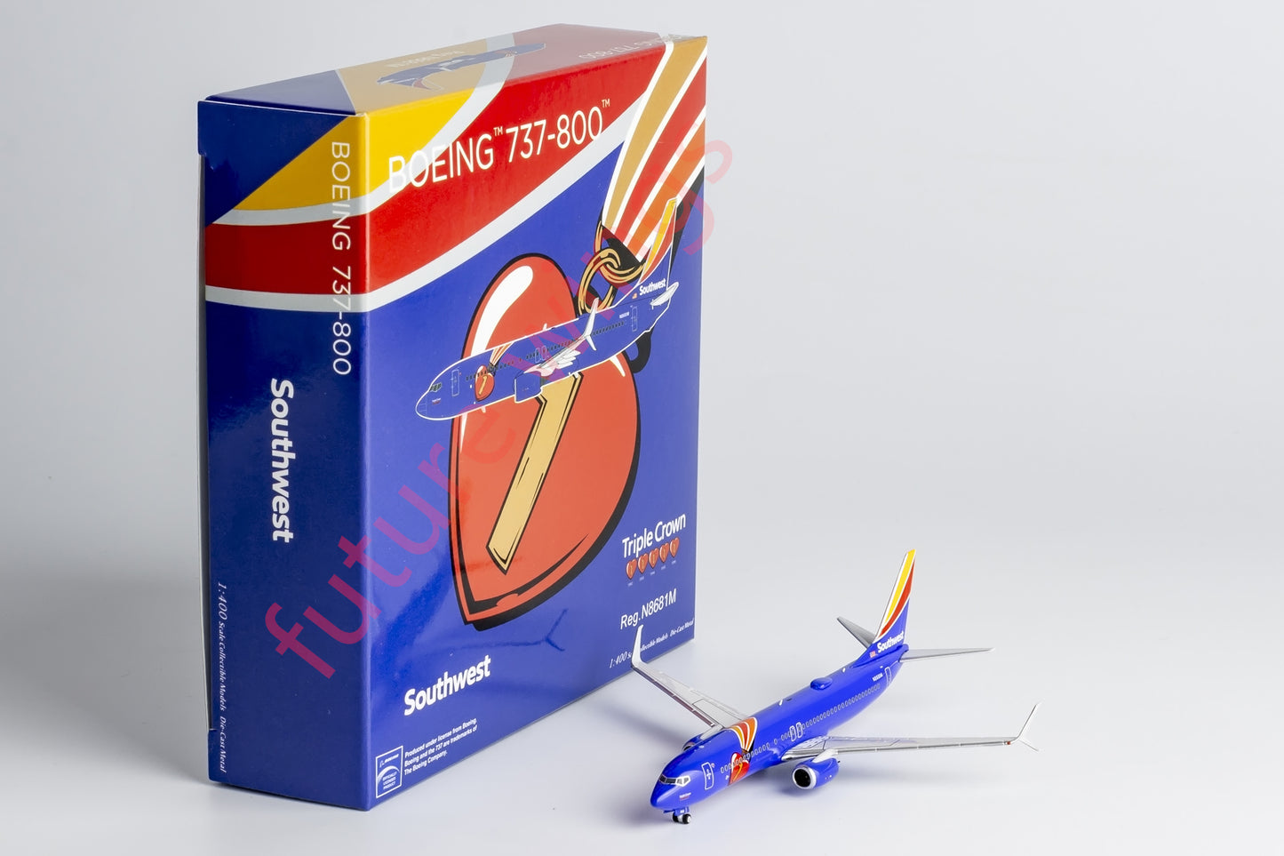 1:400 NG Models NG58238 SouthWest B737-800/w N8681M Aircraft Model+Free Tractor