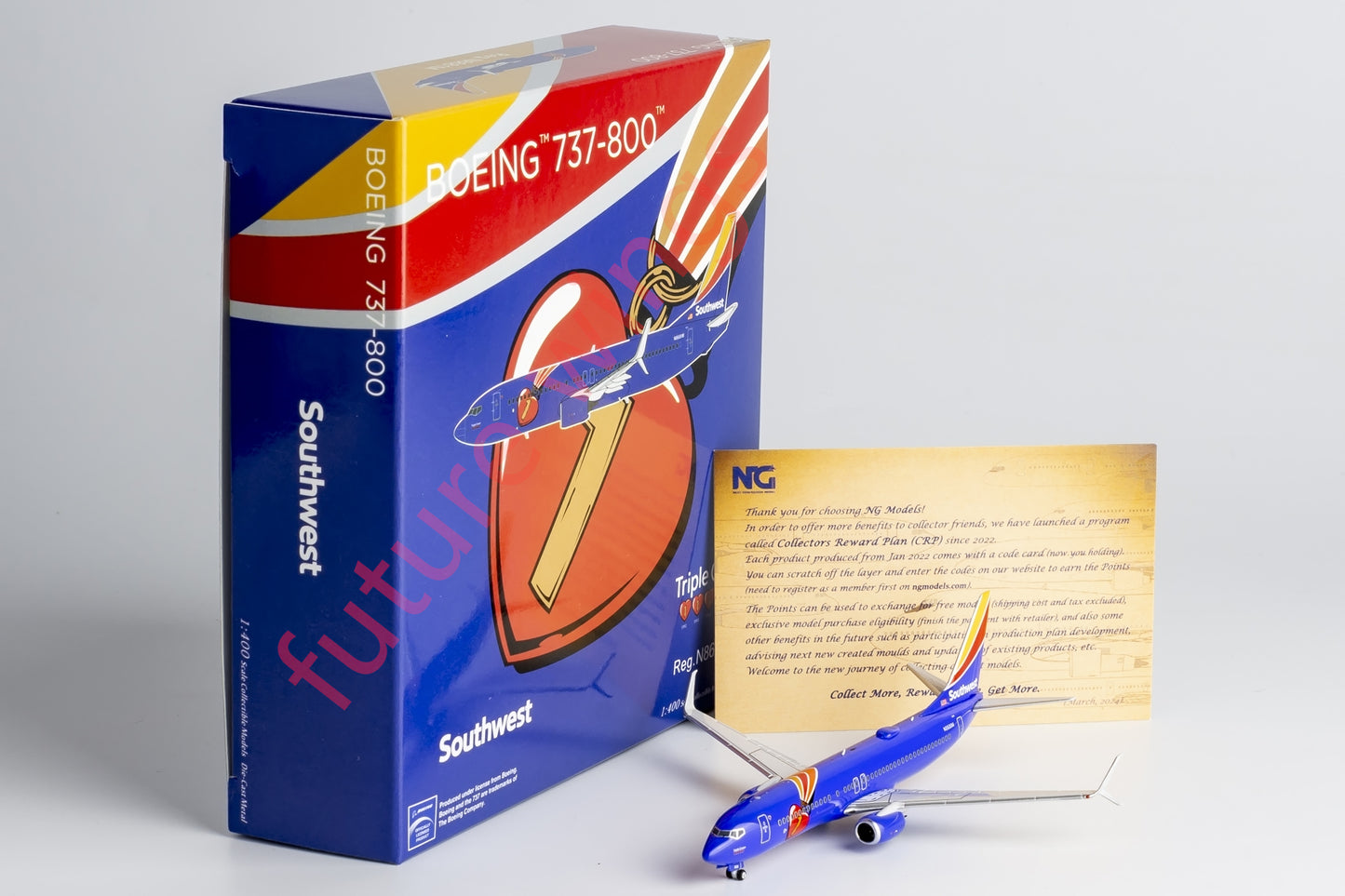 1:400 NG Models NG58238 SouthWest B737-800/w N8681M Aircraft Model+Free Tractor