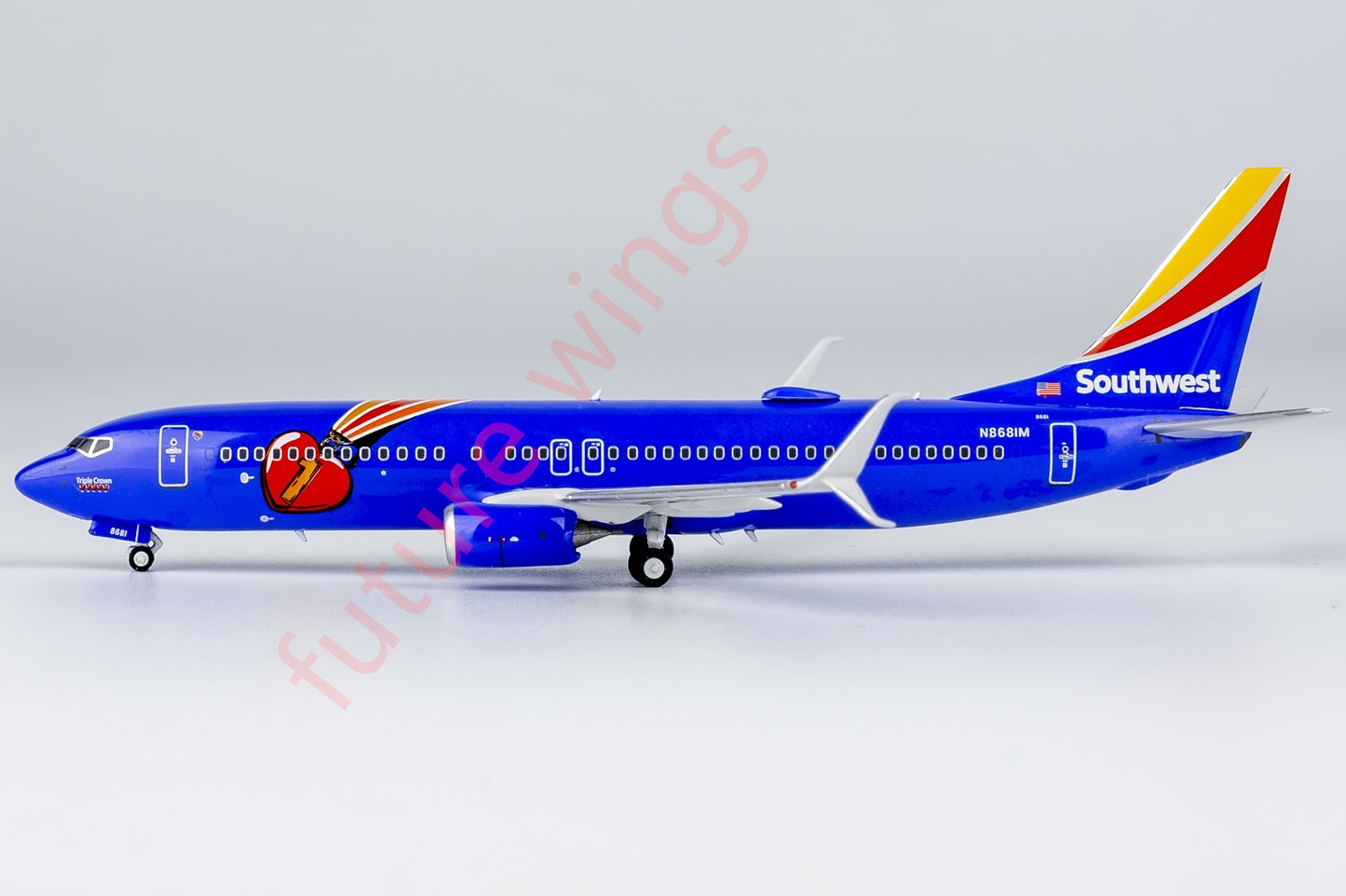 1:400 NG Models NG58238 SouthWest B737-800/w N8681M Aircraft Model+Free Tractor