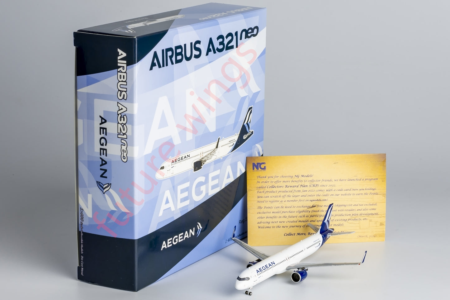 1:400 NG Models NG58238 AEGEAN Air A321NEO SX-NAH Aircraft Model+Free Tractor