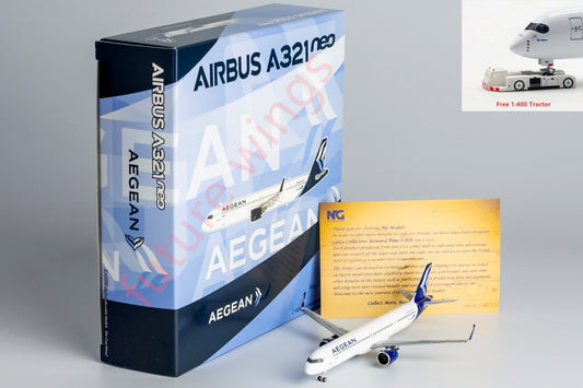 1:400 NG Models NG58238 AEGEAN Air A321NEO SX-NAH Aircraft Model+Free Tractor