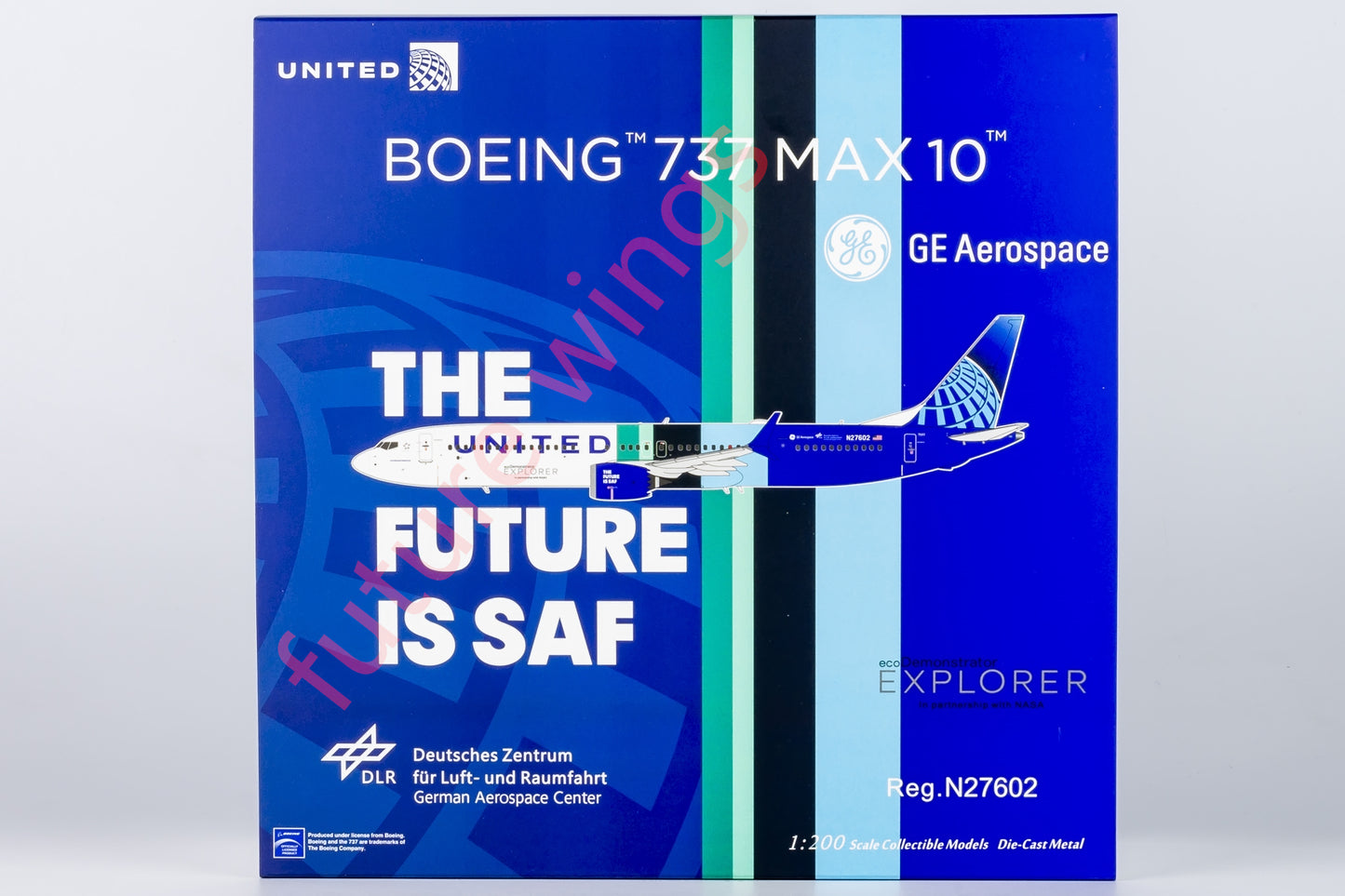 1:200 NG Models NG95003 United Airlines B737 MAX10 N27602 Aircraft Model With Stand