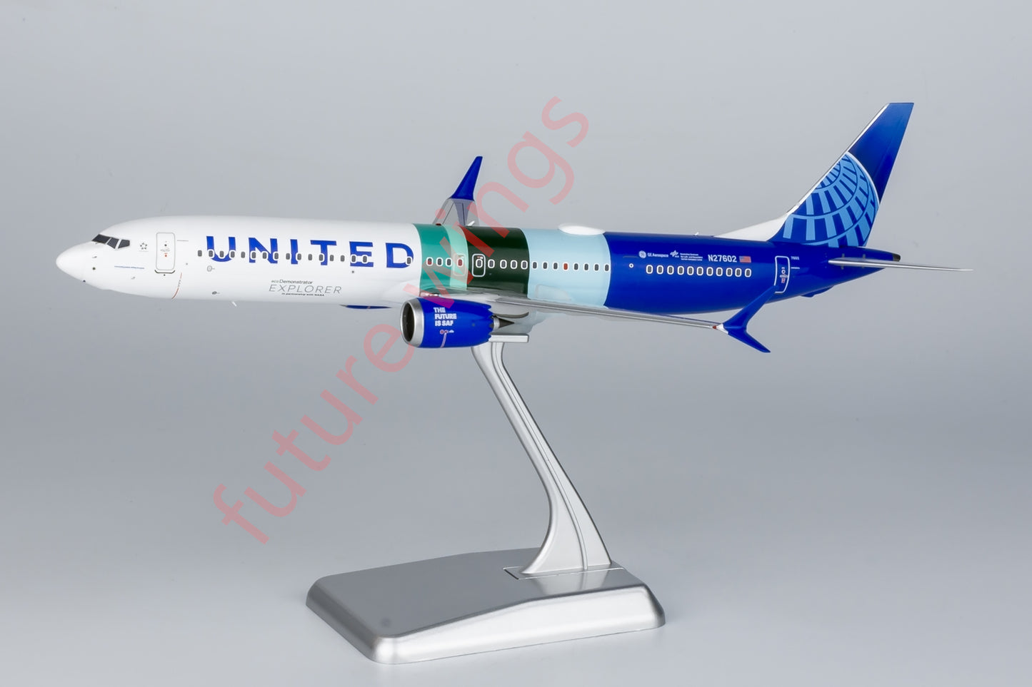 1:200 NG Models NG95003 United Airlines B737 MAX10 N27602 Aircraft Model With Stand