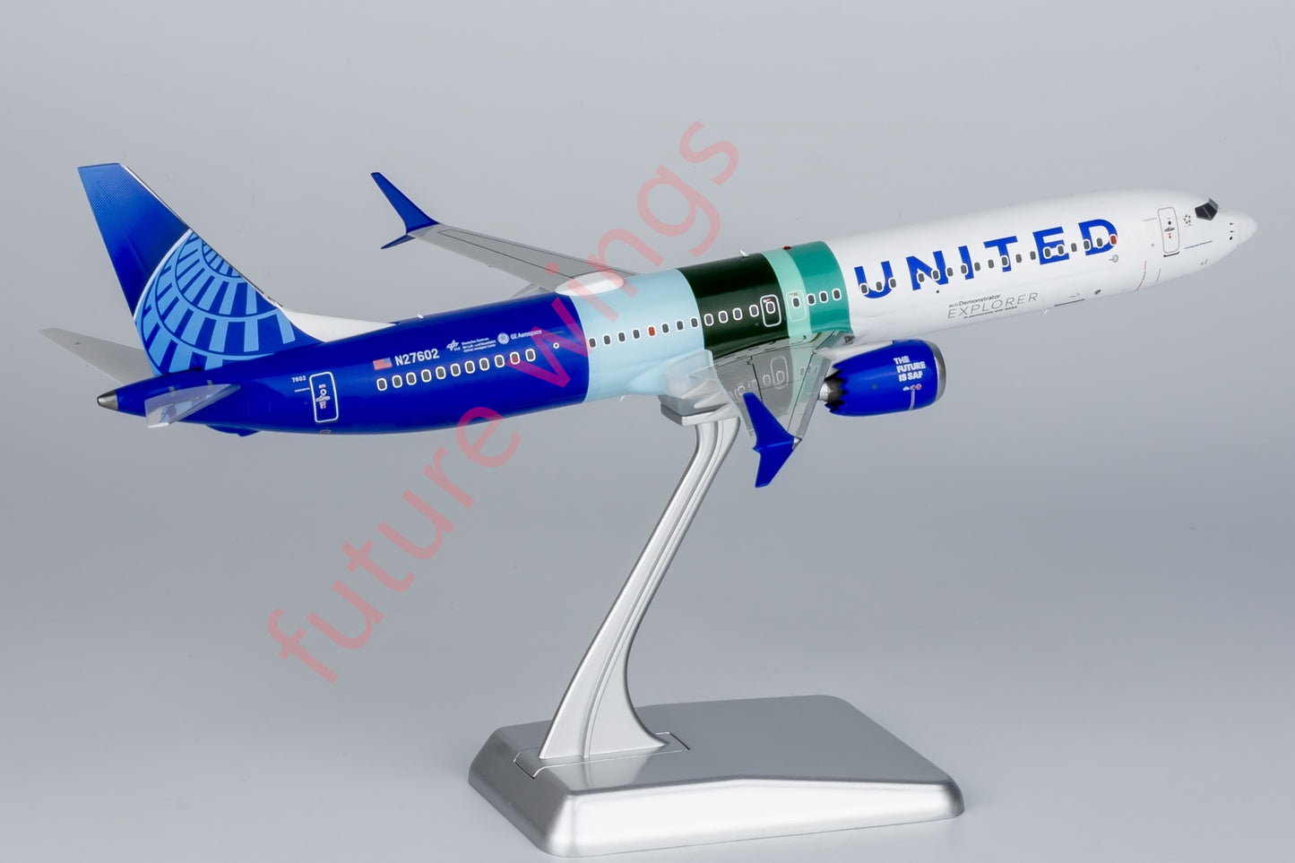 1:200 NG Models NG95003 United Airlines B737 MAX10 N27602 Aircraft Model With Stand