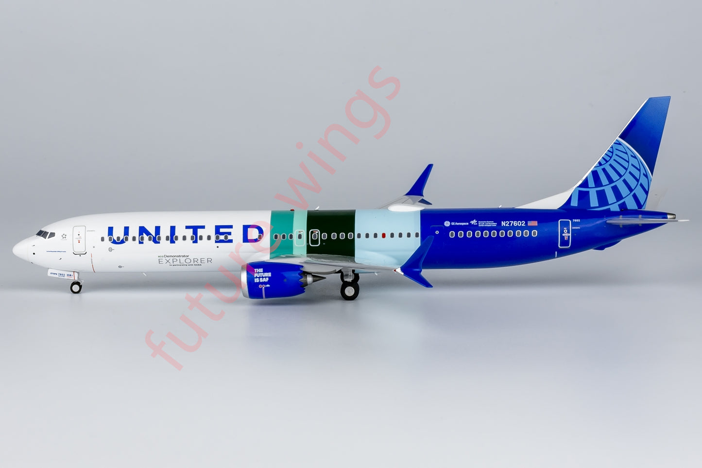 1:200 NG Models NG95003 United Airlines B737 MAX10 N27602 Aircraft Model With Stand