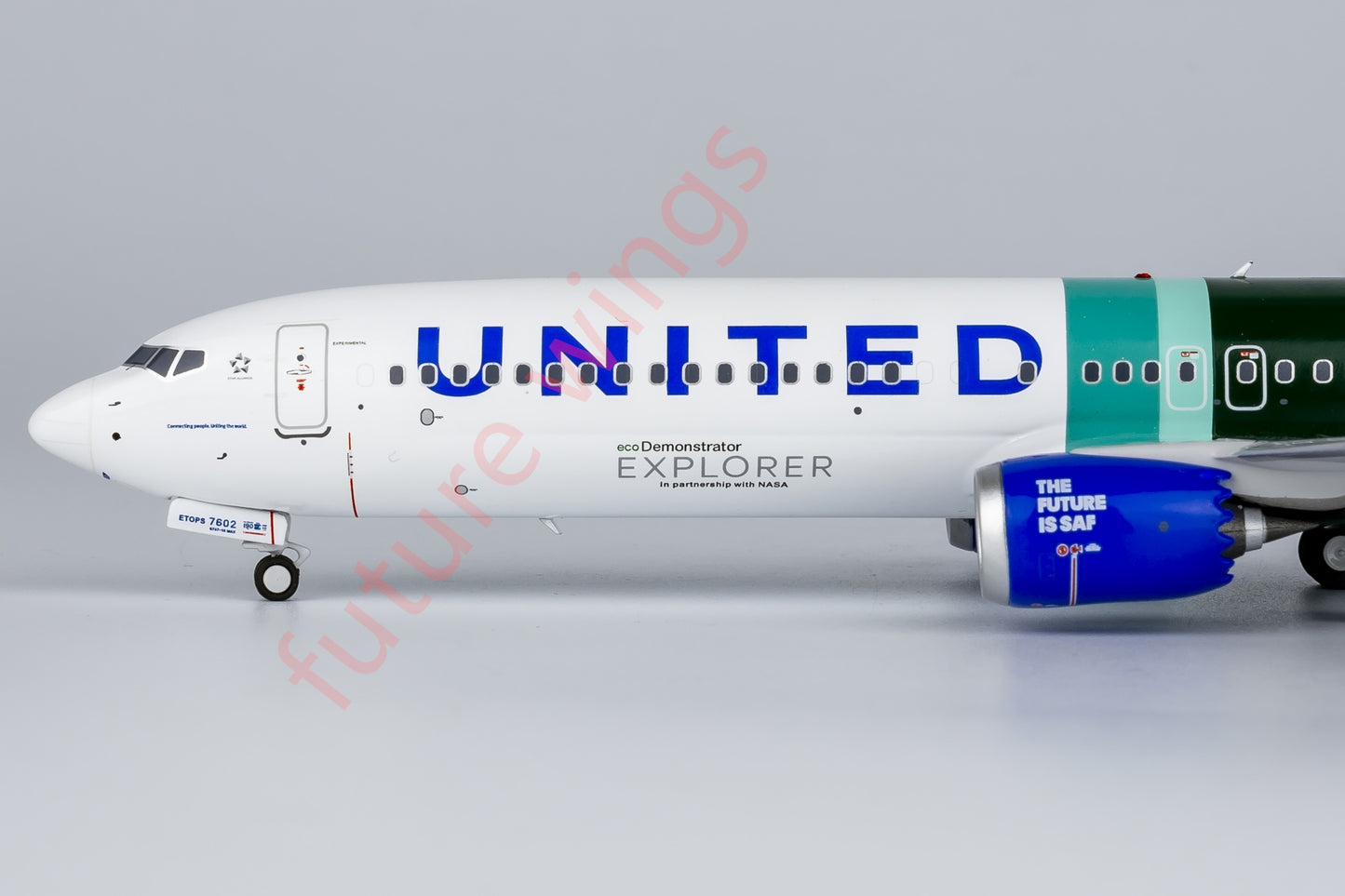 1:200 NG Models NG95003 United Airlines B737 MAX10 N27602 Aircraft Model With Stand