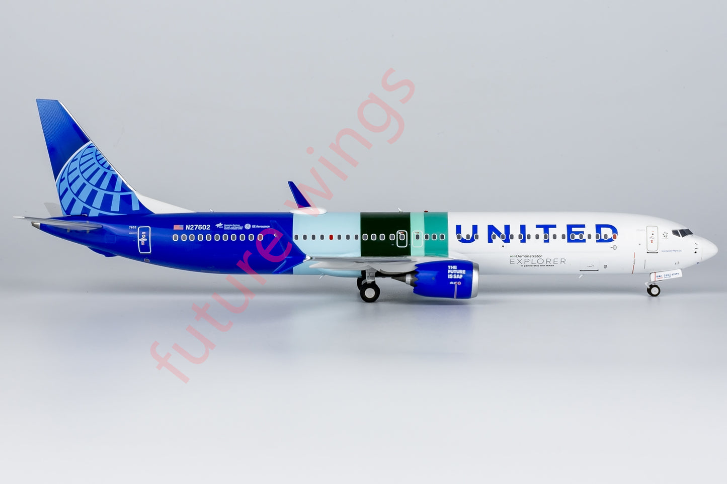 1:200 NG Models NG95003 United Airlines B737 MAX10 N27602 Aircraft Model With Stand