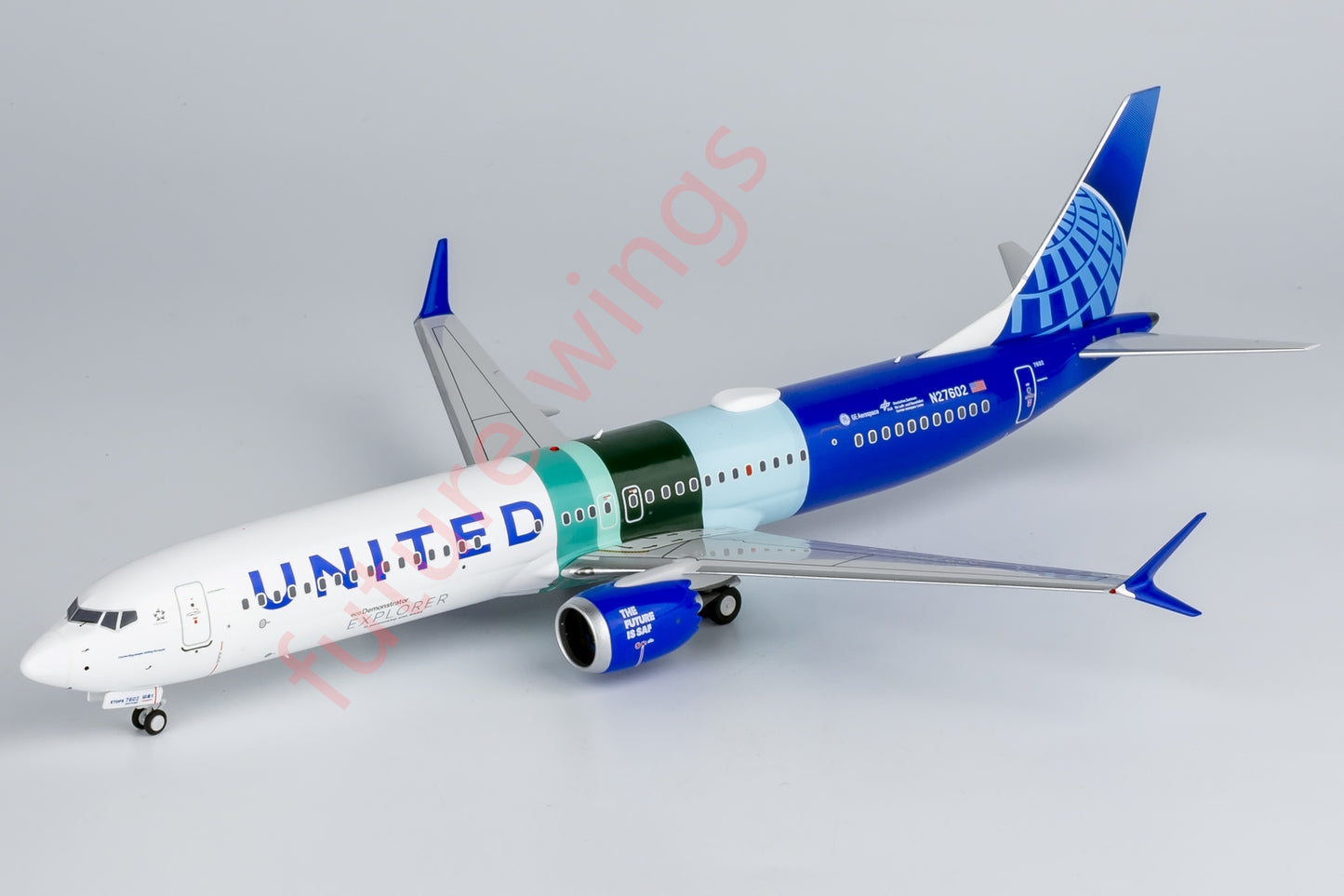 1:200 NG Models NG95003 United Airlines B737 MAX10 N27602 Aircraft Model With Stand