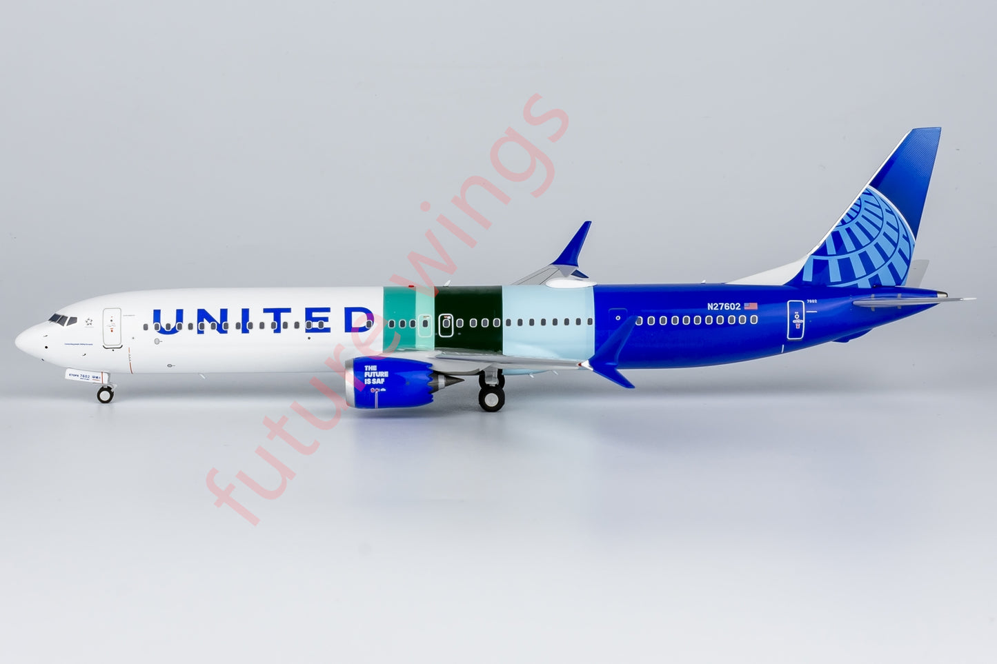 1:200 NG Models NG95002 United Airlines B737 MAX10 N27602 Aircraft Model With Stand